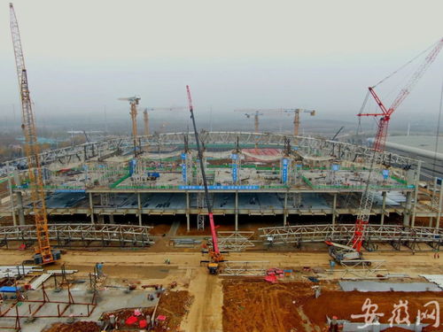 合肥滨湖国际会展中心二期综合馆首吊成功 为国内最大跨度钢结构桁架